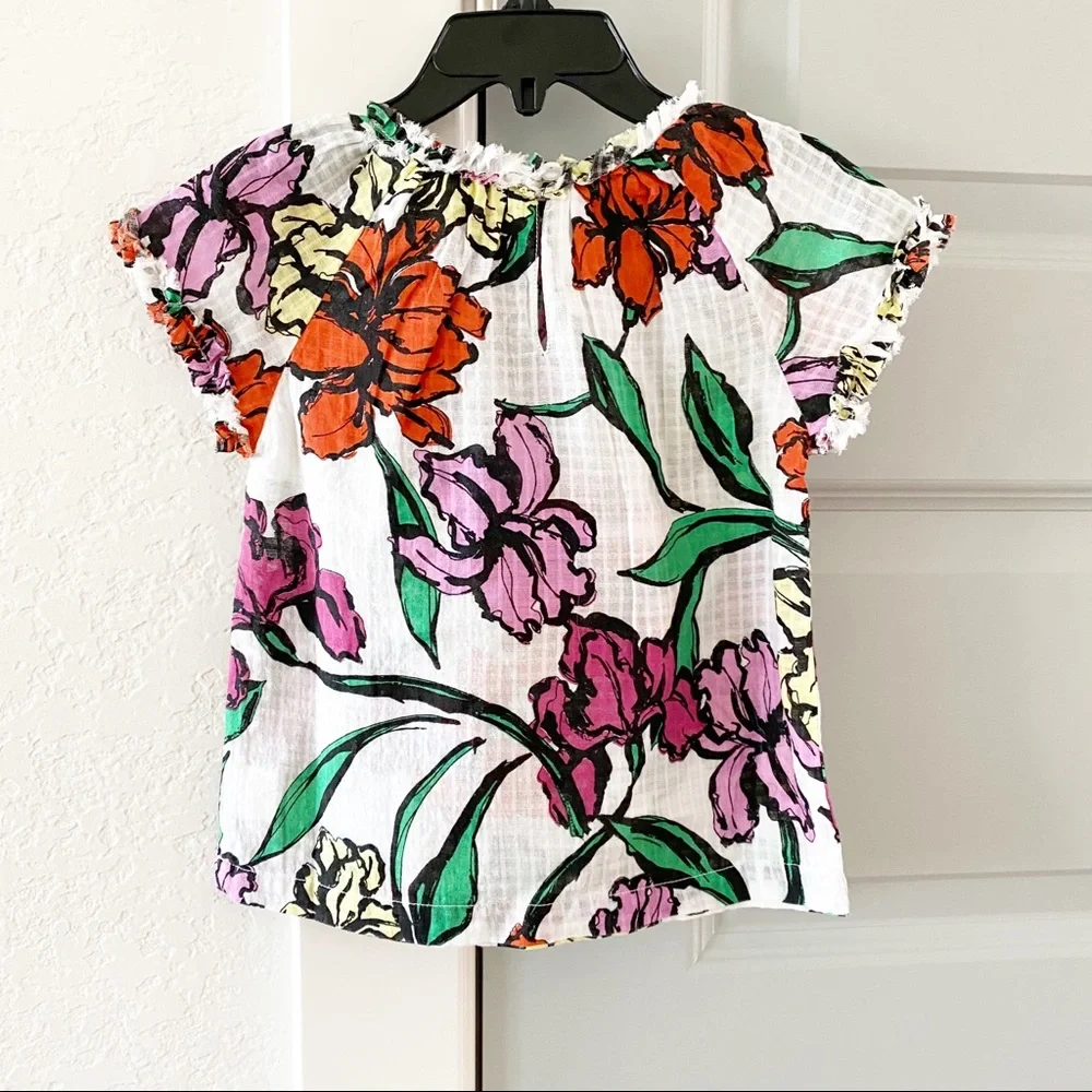 NWT Roller Rabbit Toddler Girls Jorales Hawaiian Print Cap Sleeve Top - Picture 3 of 4